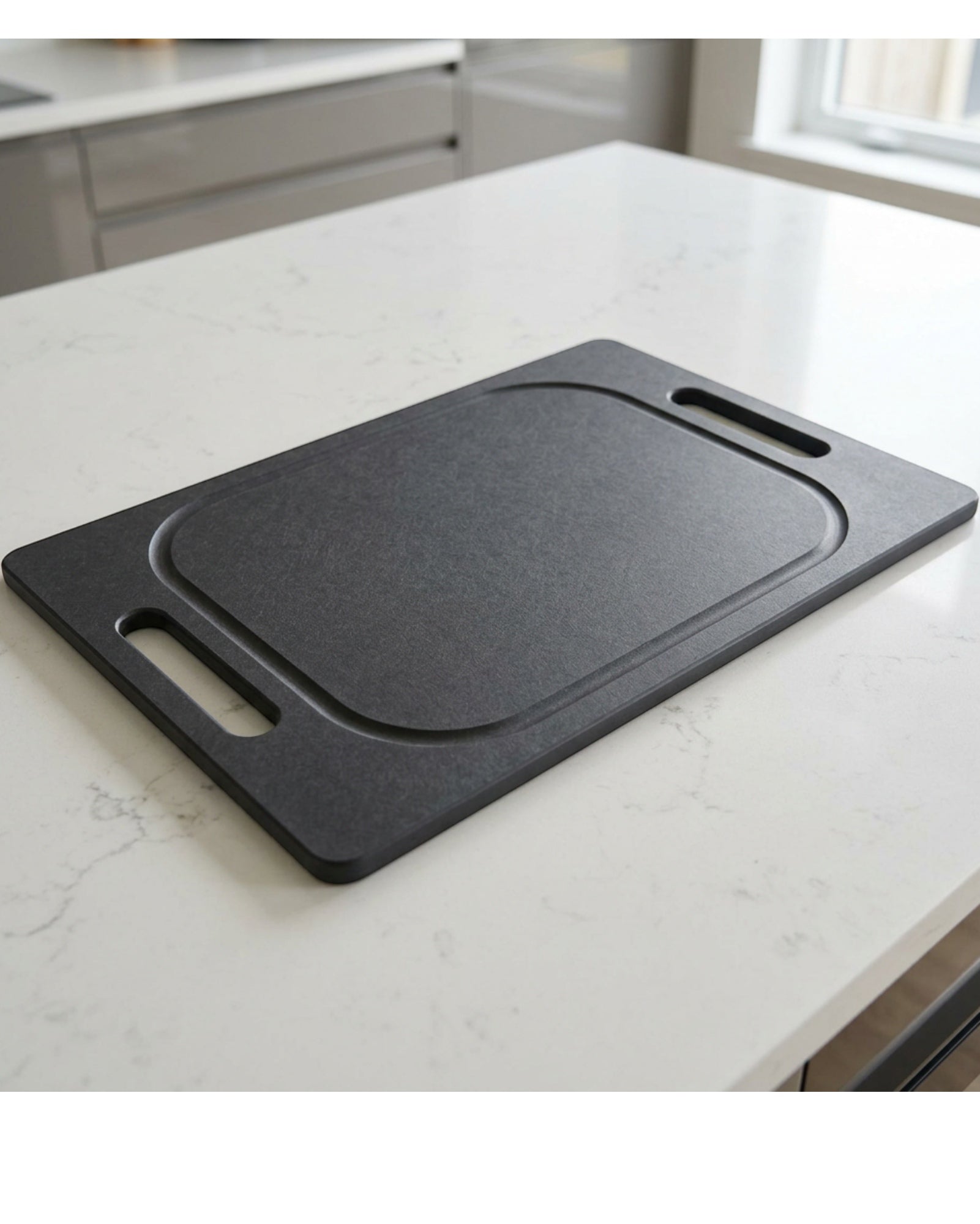 Thwgf Dual-Slot Paper Composite Cutting Board 38 x 27 cm Charcoal - Lifestyle view